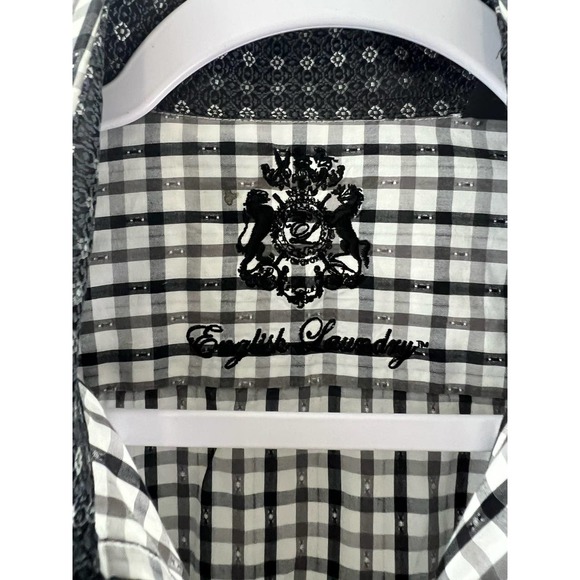 English Laundry Christopher Wicks Mens Casual Button Down Shirt Flip Cuff 16 - Picture 3 of 10